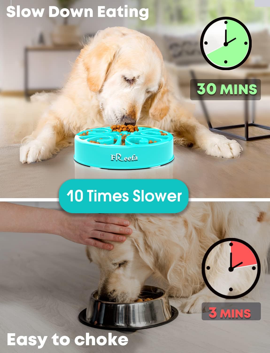 Dog Bowls, (2 Cup) Puzzle,Maze Dog Food Bowl, Slow Feeder Dog Bowls Large Breed,Medium Breed, Small Breed, Slow Eating Bowl, Puppy Cat